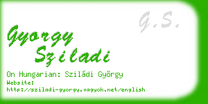 gyorgy sziladi business card