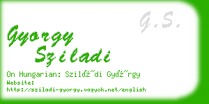 gyorgy sziladi business card